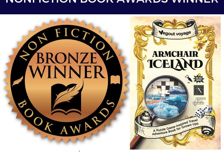 Book Award Winner: Armchair Iceland: A Puzzle Game-Inspired Travel Adventure Book for Grown-Ups by Vegout Voyage