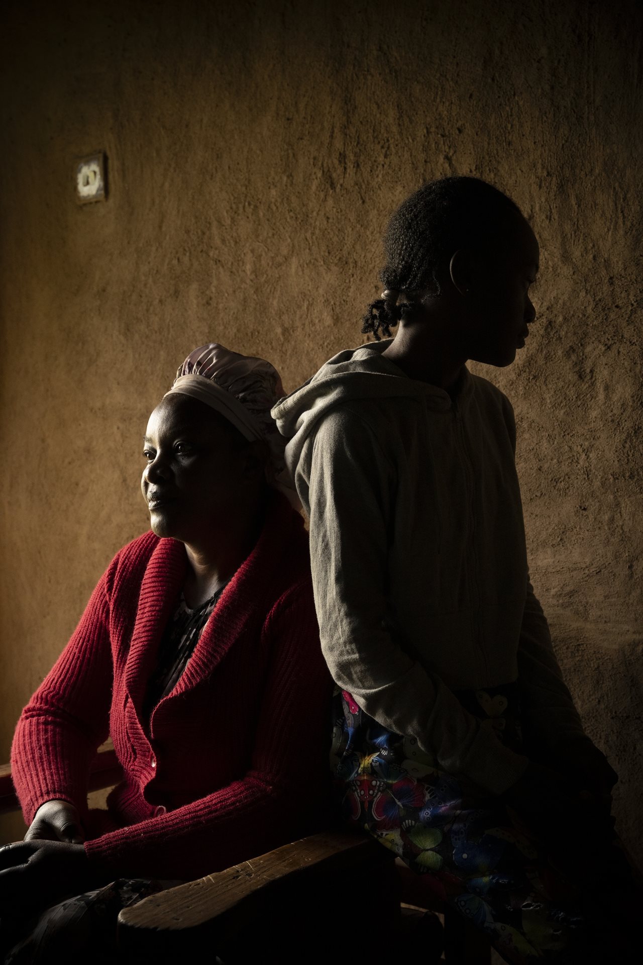 Edith Magomere Ingasiani and her daughter Blessings Iminza (9), at their home in Vihiga County, Kenya. Blessings was born in Saudi Arabia without a birth certificate.<br />
&nbsp;